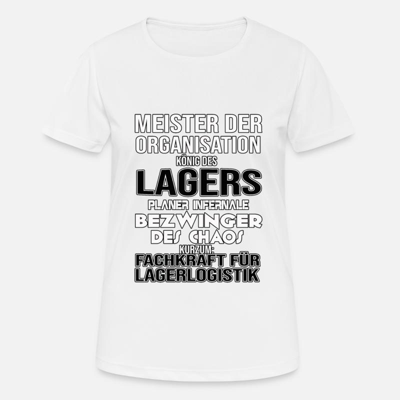 Gift warehouse logistig warehouse unskilled worker warehouse - Women's Breathable T-Shirt - white