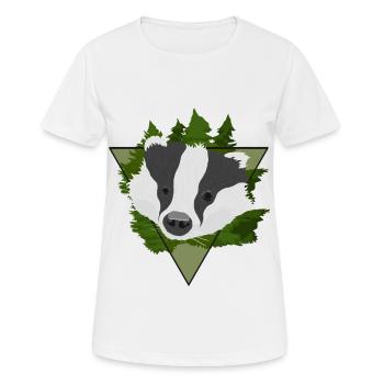 The badger cheeky badger - Women's Breathable T-Shirt - white - Front - AI Model Female 172 dark (172cm)