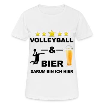 Volleyball T-Shirt Spruch Motiv - Frauen T-Shirt atmungsaktiv - Weiß - Vorne - AI Model Female 172 dark (172cm)