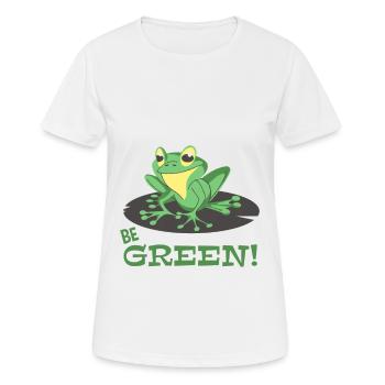 Frog, Be Green Animal Pond Prince Organic - Women's Breathable T-Shirt - white - Front - AI Model Female 172 dark (172cm)