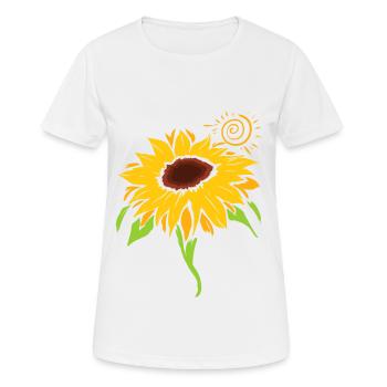 Tournesol - T-shirt respirant Femme - blanc - Devant - AI Model Female 172 dark (172cm)