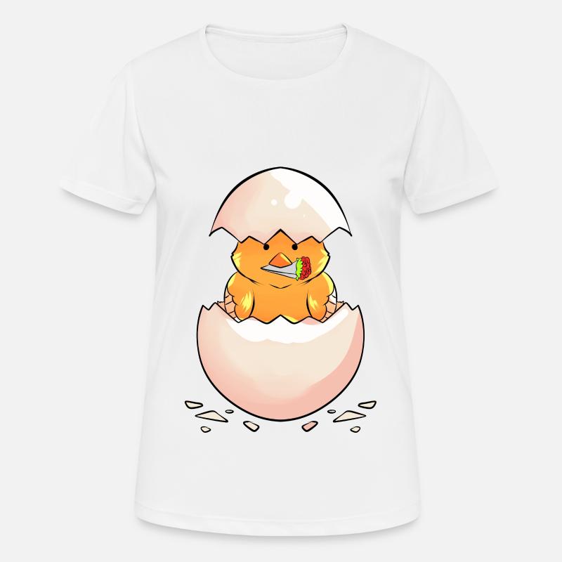 Chick With A Bouquet - Women's Breathable T-Shirt - white