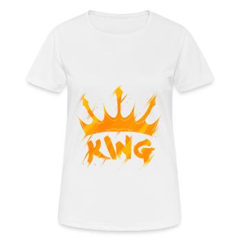 KING - Women's Breathable T-Shirt - white - Front - AI Model Female 172 dark (172cm)