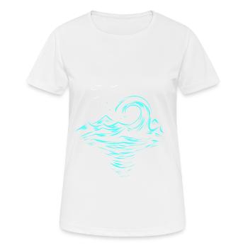 Onde - T-shirt respirant Femme - blanc - Devant - AI Model Female 172 dark (172cm)