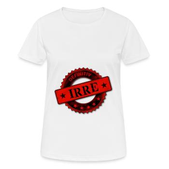 Stempel definitiv irre Spruch Geschenk Spaß Witz - Frauen T-Shirt atmungsaktiv - Weiß - Vorne - AI Model Female 172 dark (172cm)