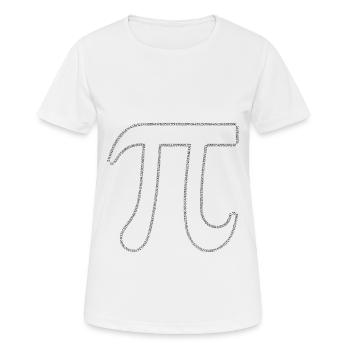 PI Symbol 3,14 Zeichen Kreiszahl Mathe Geschenk Pi - Frauen T-Shirt atmungsaktiv - Weiß - Vorne - AI Model Female 172 dark (172cm)