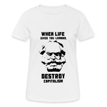 Karl Marx - T-shirt respirant Femme - blanc - Devant - AI Model Female 172 dark (172cm)