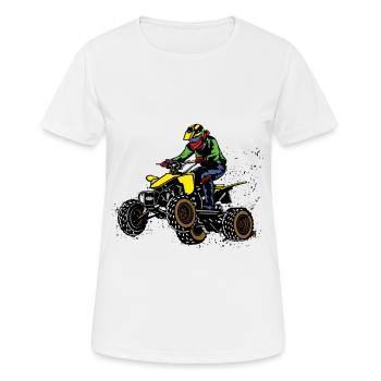 Quad quad - T-shirt respirant Femme - blanc - Devant - AI Model Female 172 dark (172cm)