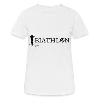 Biathlon Wintersport - Frauen T-Shirt atmungsaktiv - Weiß - Vorne - AI Model Female 172 dark (172cm)