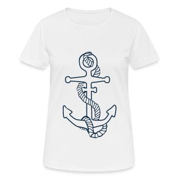 anchor - Women's Breathable T-Shirt - white - Front - AI Model Female 172 dark (172cm)