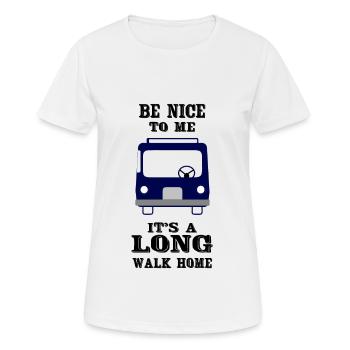conducteur - T-shirt respirant Femme - blanc - Devant - AI Model Female 172 dark (172cm)