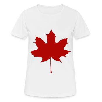 maple leaf - Women's Breathable T-Shirt - white - Front - AI Model Female 172 dark (172cm)