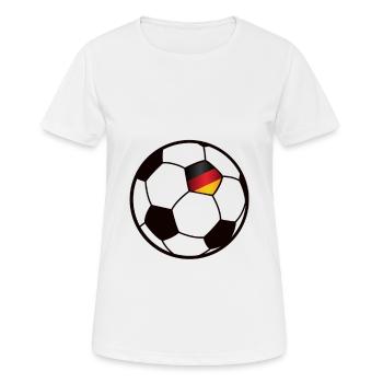 Fußball Deutschland - Frauen T-Shirt atmungsaktiv - Weiß - Vorne - AI Model Female 172 dark (172cm)