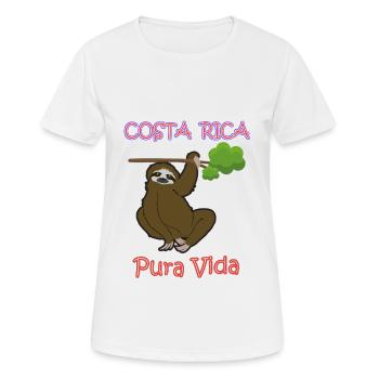 Costa Rica - Frauen T-Shirt atmungsaktiv - Weiß - Vorne - AI Model Female 172 dark (172cm)
