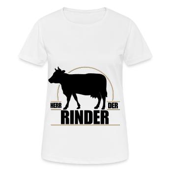 Herr der Rinder - Frauen T-Shirt atmungsaktiv - Weiß - Vorne - AI Model Female 172 dark (172cm)