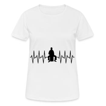 instrument cajon - T-shirt respirant Femme - blanc - Devant - AI Model Female 172 dark (172cm)