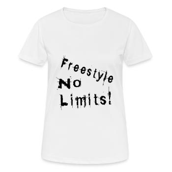Freestyle No limits - Frauen T-Shirt atmungsaktiv - Weiß - Vorne - AI Model Female 172 dark (172cm)