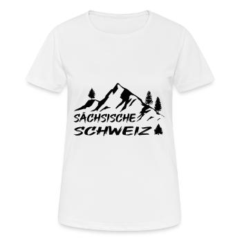 Sächsische Schweiz - Frauen T-Shirt atmungsaktiv - Weiß - Vorne - AI Model Female 172 dark (172cm)