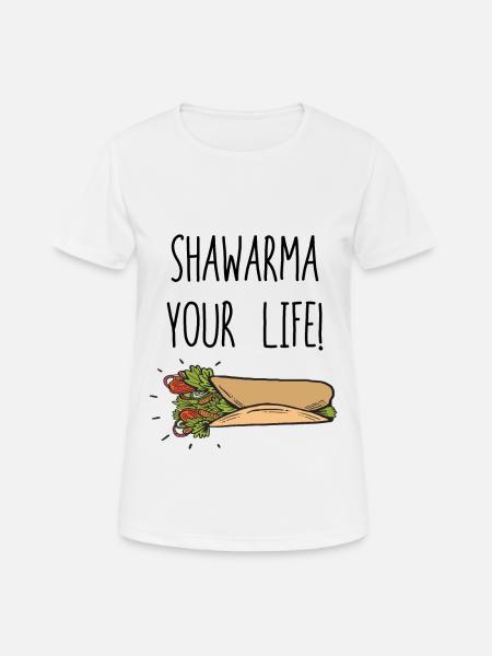 Shawarma arabic food kebab funny gift - Women's Breathable T-Shirt - white