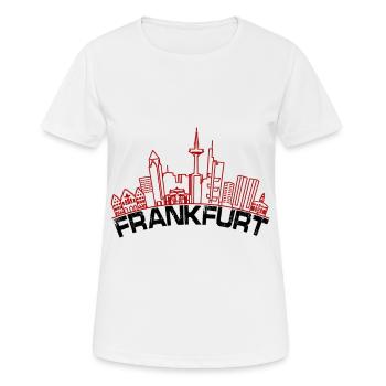 Frankfurt Hochhäuser - Frauen T-Shirt atmungsaktiv - Weiß - Vorne - AI Model Female 172 dark (172cm)