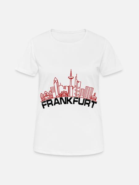 Frankfurt Hochhäuser - Frauen T-Shirt atmungsaktiv - Weiß