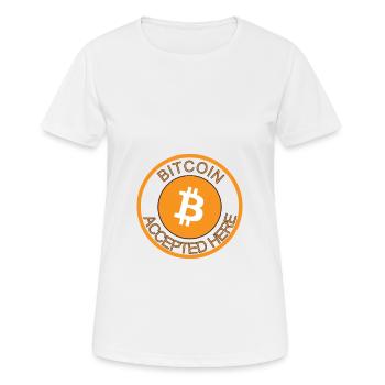 Bitcoin - Women's Breathable T-Shirt - white - Front - AI Model Female 172 dark (172cm)