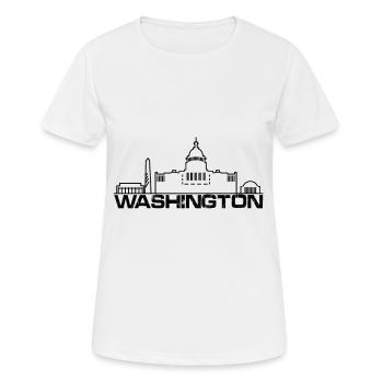 Washington - T-shirt respirant Femme - blanc - Devant - AI Model Female 172 dark (172cm)