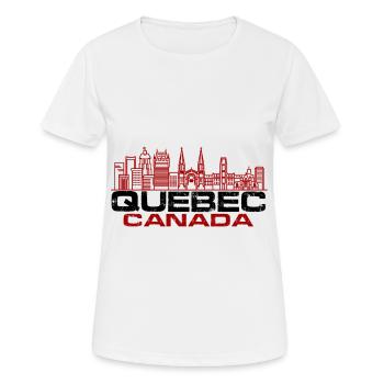 Quebec skyline - Frauen T-Shirt atmungsaktiv - Weiß - Vorne - AI Model Female 172 dark (172cm)