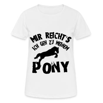 pony riding - Women's Breathable T-Shirt - white - Front - AI Model Female 172 dark (172cm)