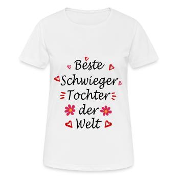 Schwiegertochter Geschenk - Frauen T-Shirt atmungsaktiv - Weiß - Vorne - AI Model Female 172 dark (172cm)