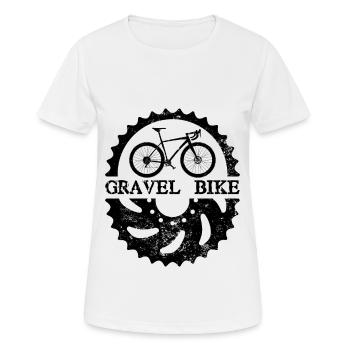 vélo de gravier - T-shirt respirant Femme - blanc - Devant - AI Model Female 172 dark (172cm)