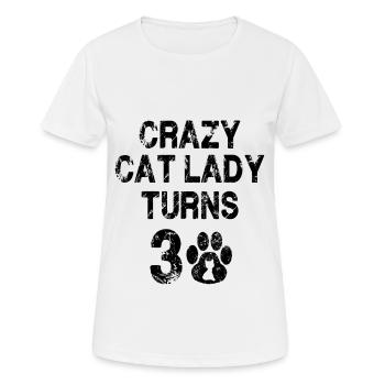 30 birthday cats - Women's Breathable T-Shirt - white - Front - AI Model Female 172 dark (172cm)