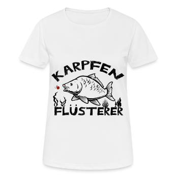 Karpfen Angler - Frauen T-Shirt atmungsaktiv - Weiß - Vorne - AI Model Female 172 dark (172cm)
