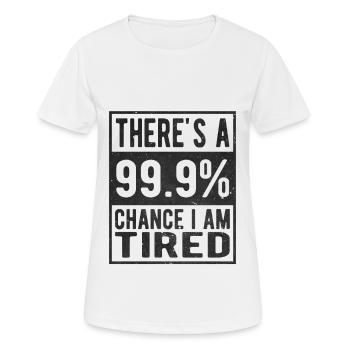 Fatigué 99% - T-shirt respirant Femme - blanc - Devant - AI Model Female 172 dark (172cm)