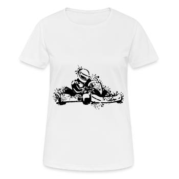Conception de karting - T-shirt respirant Femme - blanc - Devant - AI Model Female 172 dark (172cm)
