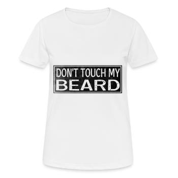 Beard Touching - Women's Breathable T-Shirt - white - Front - AI Model Female 172 dark (172cm)
