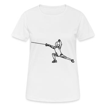 Fencing - Women's Breathable T-Shirt - white - Front - AI Model Female 172 dark (172cm)