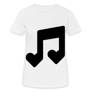 Musique Amour Passion - T-shirt respirant Femme - blanc - Devant - AI Model Female 172 dark (172cm)