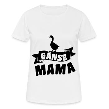 Gänse Mutter - Frauen T-Shirt atmungsaktiv - Weiß - Vorne - AI Model Female 172 dark (172cm)