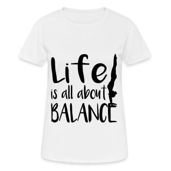 Handstand - Frauen T-Shirt atmungsaktiv - Weiß - Vorne - AI Model Female 172 dark (172cm)