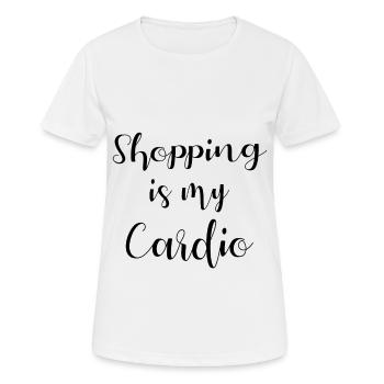 Shopping is my cardio - T-shirt respirant Femme - blanc - Devant - AI Model Female 172 dark (172cm)
