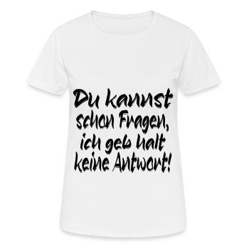 Kannst fragen - Frauen T-Shirt atmungsaktiv - Weiß - Vorne - AI Model Female 172 dark (172cm)