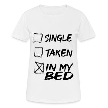 Dans mon lit - T-shirt respirant Femme - blanc - Devant - AI Model Female 172 dark (172cm)