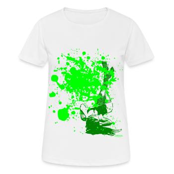 2reborn Splash tache de couleur femme vert - T-shirt respirant Femme - blanc - Devant - AI Model Female 172 dark (172cm)