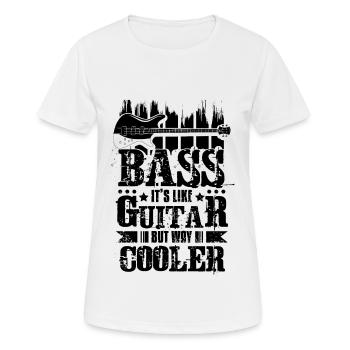 Bass its like guitar - T-shirt respirant Femme - blanc - Devant - AI Model Female 172 dark (172cm)