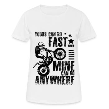 Moto trial bike almost - Women's Breathable T-Shirt - white - Front - AI Model Female 172 dark (172cm)