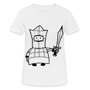 Ritter - Frauen T-Shirt atmungsaktiv - Weiß - Vorne - AI Model Female 172 dark (172cm)