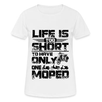 Need more mopeds - Frauen T-Shirt atmungsaktiv - Weiß - Vorne - AI Model Female 172 dark (172cm)