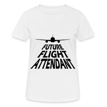 Future stewardess - Frauen T-Shirt atmungsaktiv - Weiß - Vorne - AI Model Female 172 dark (172cm)