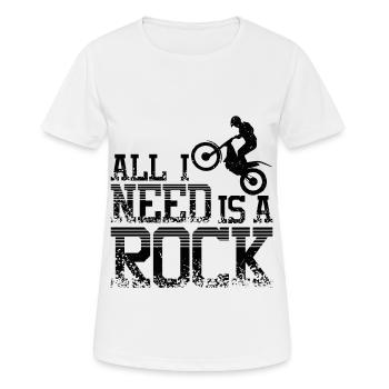 rock moto trial bike - Women's Breathable T-Shirt - white - Front - AI Model Female 172 dark (172cm)
